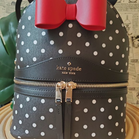 Kate Spade disney x kate spade new york minnie dome backpack Polka Dot Leather - Picture 3 of 7
